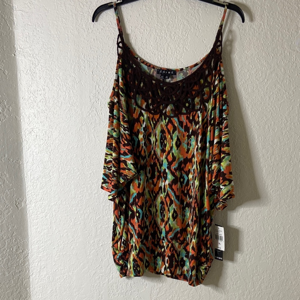 Chic Multicolor Patterned Blouse